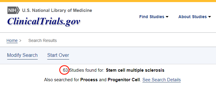 clinicaltrials.gov网站上注册的有关干细胞治疗年龄相关性黄斑变性的临床研究项目有63项。 clinicaltrials.gov网站上注册的有关干细胞治疗年龄相关性黄斑变性的临床研究项目有63项。
