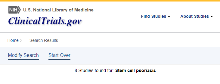干细胞治疗银屑病的临床试验