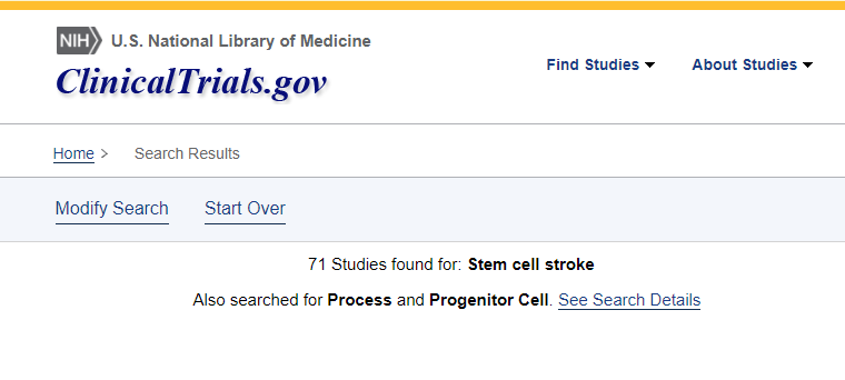 71项研究使用一种或另一种干细胞治疗中风患者的临床试验 71项研究使用一种或另一种干细胞治疗中风患者的临床试验
