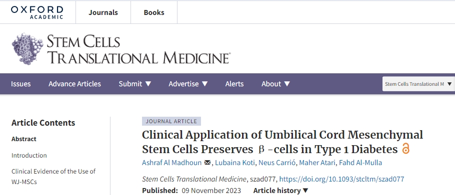 干细胞治疗1型糖尿病，多个临床案例表明干细胞可有效保护胰腺β细胞功能