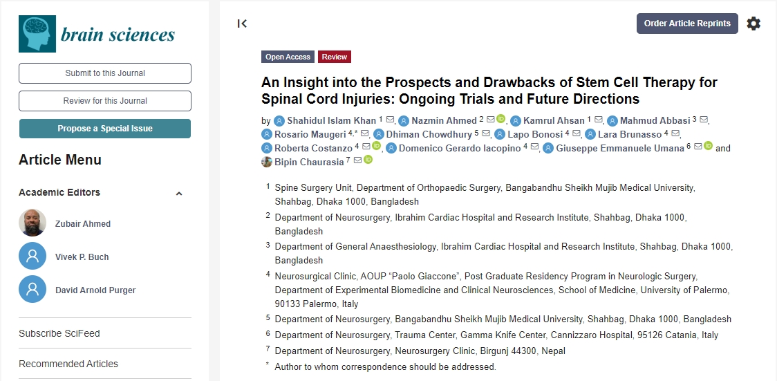 干细胞疗法治疗脊髓损伤的前景和缺点：正在进行的试验和未来方向