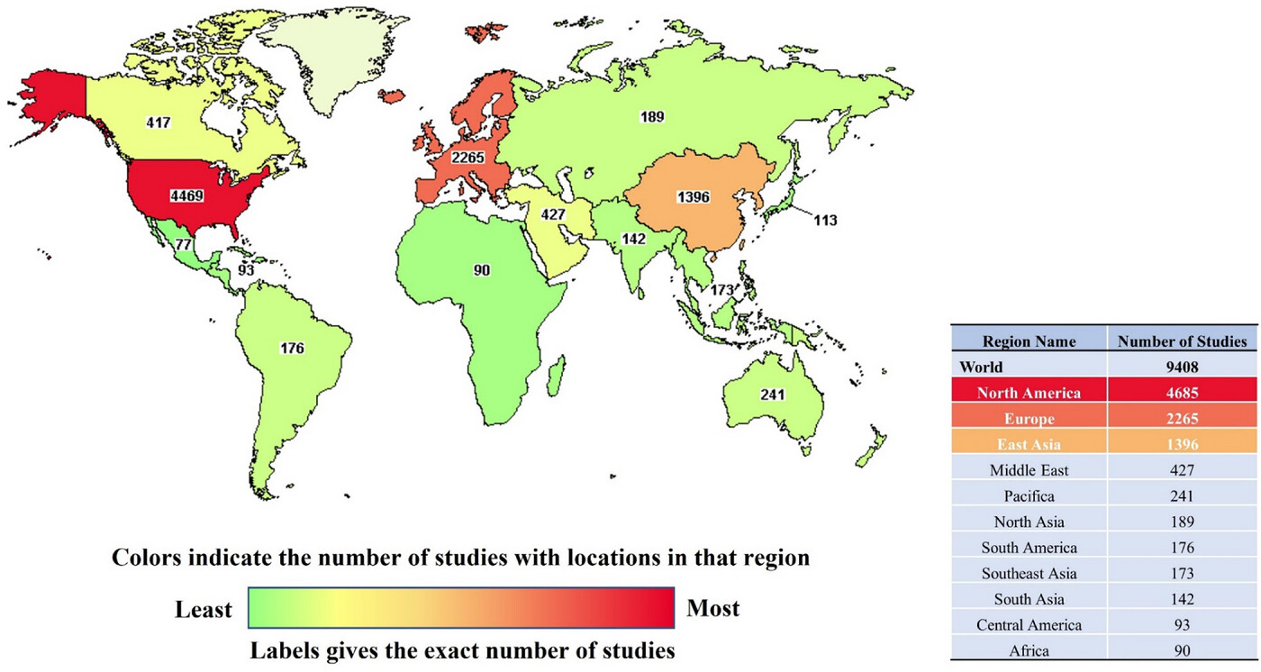 图2：截至2022年，在ClinicalTrials.gov上注册的干细胞治疗 (SCT) 临床试验数量。