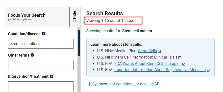 干细胞治疗自闭症的临床研究进展