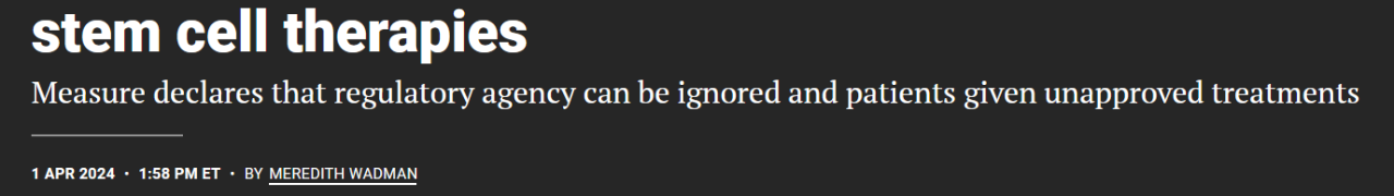 美国犹他州通过法案：胎盘干细胞不经FDA批准可用于临床治疗，5月1日生效