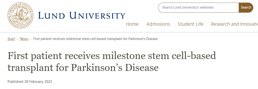 首例帕金森病患者接受具有里程碑意义的干细胞移植 首例帕金森病患者接受具有里程碑意义的干细胞移植