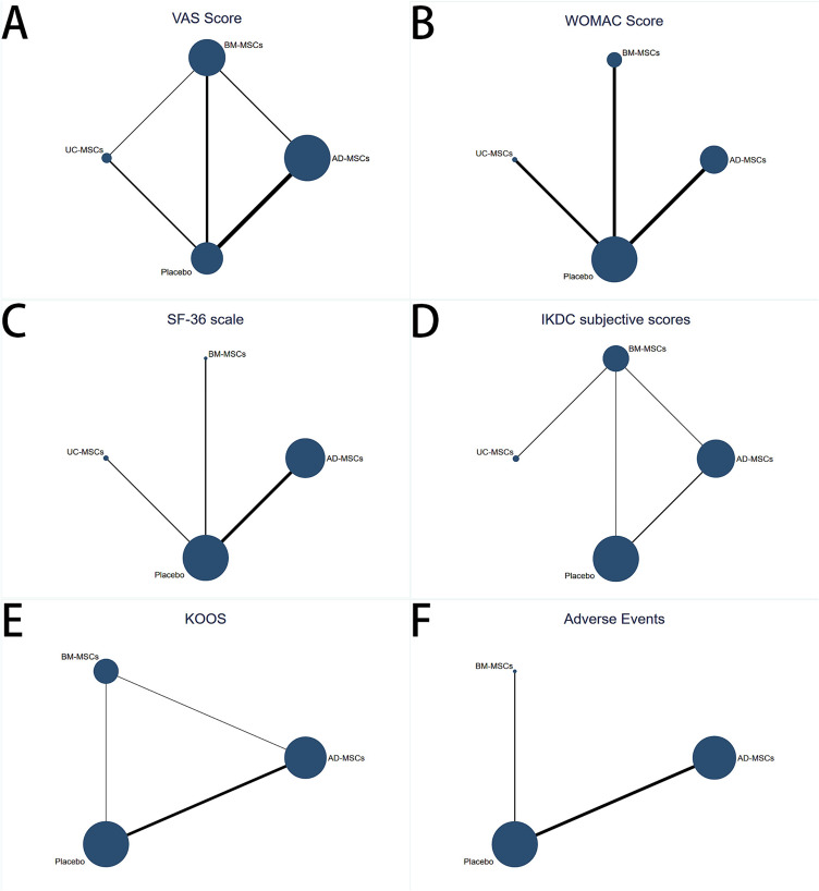 图3：符合条件的研究的网络几何形状。