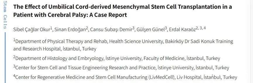 脐带间充质干细胞移植治疗脑瘫疗效观察：一例报告