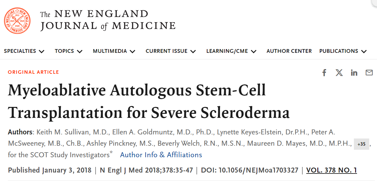 重度硬皮病的清髓性自体干细胞移植