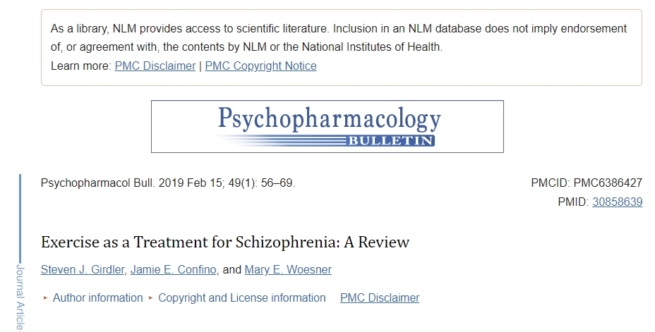 运动治疗精神分裂症：综述