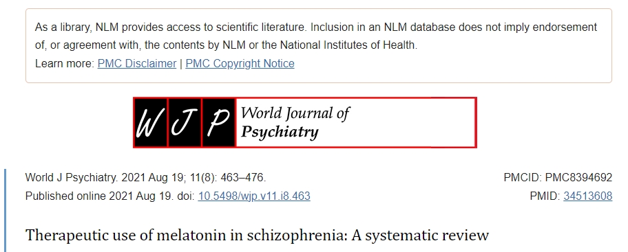 褪黑激素在精神分裂症中的治疗应用：系统评价