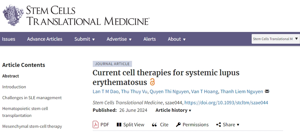 系统性红斑狼疮的当前细胞疗法