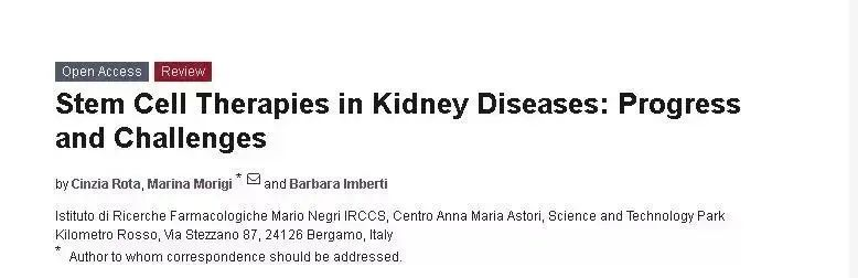 肾脏疾病的干细胞治疗:进展与挑战 肾脏疾病的干细胞治疗:进展与挑战