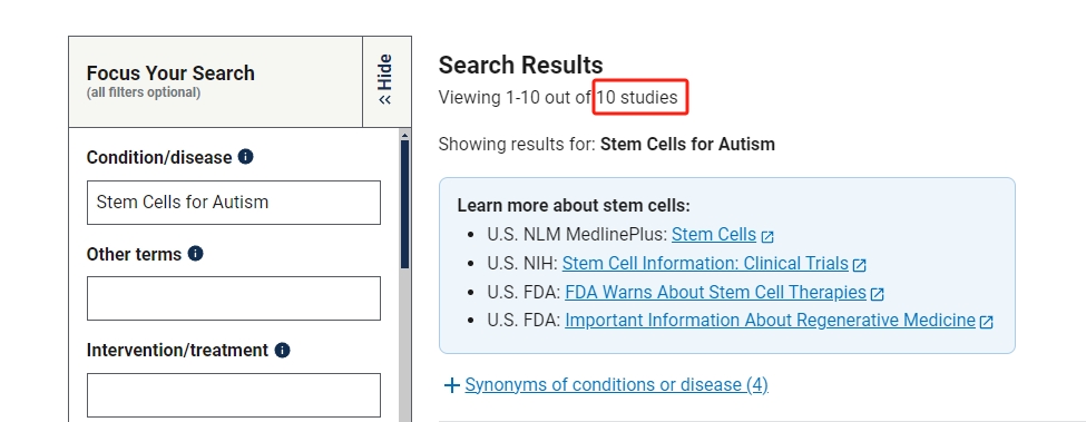 干细胞治疗自闭症的临床研究进展