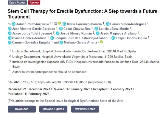 2023年干细胞治疗勃起功能障碍临床案例