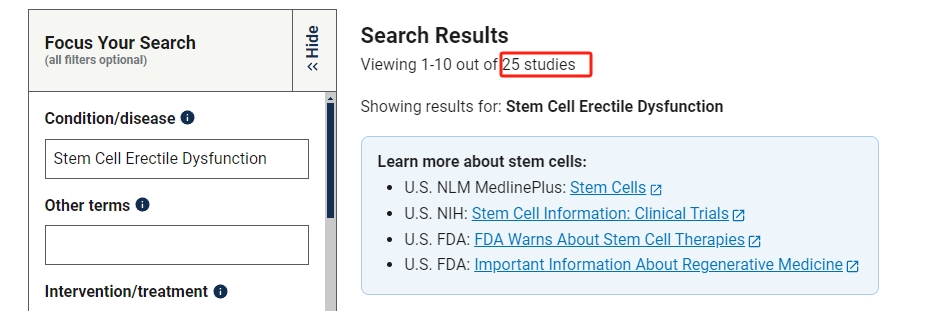 干细胞治疗勃起功能障碍的临床研究进展