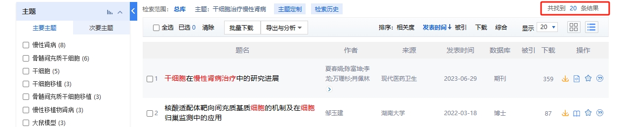 干细胞治疗慢性肾病的临床研究进展