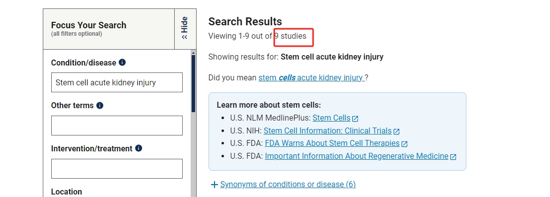 干细胞治疗急性肾损伤的临床研究进展