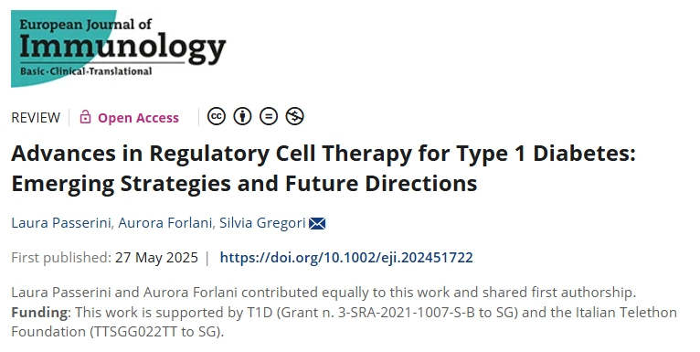 1型糖尿病调控细胞疗法的进展：新兴战略与未来方向