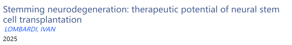 阻止神经退行性疾病：神经干细胞移植的治疗潜力