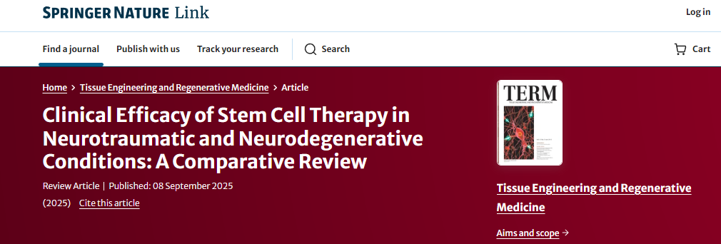 干细胞疗法在神经创伤和神经退行性疾病中的临床疗效：一项比较综述