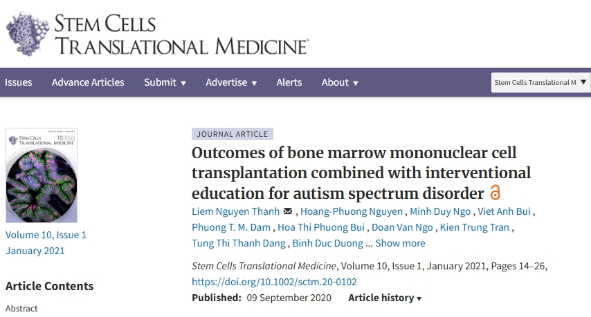 骨髓单个核细胞移植联合介入教育治疗自闭症谱系障碍的疗效观察