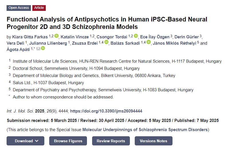 抗精神病药物在基于人类 iPSC 的神经祖细胞2D和3D精神分裂症模型中的功能分析