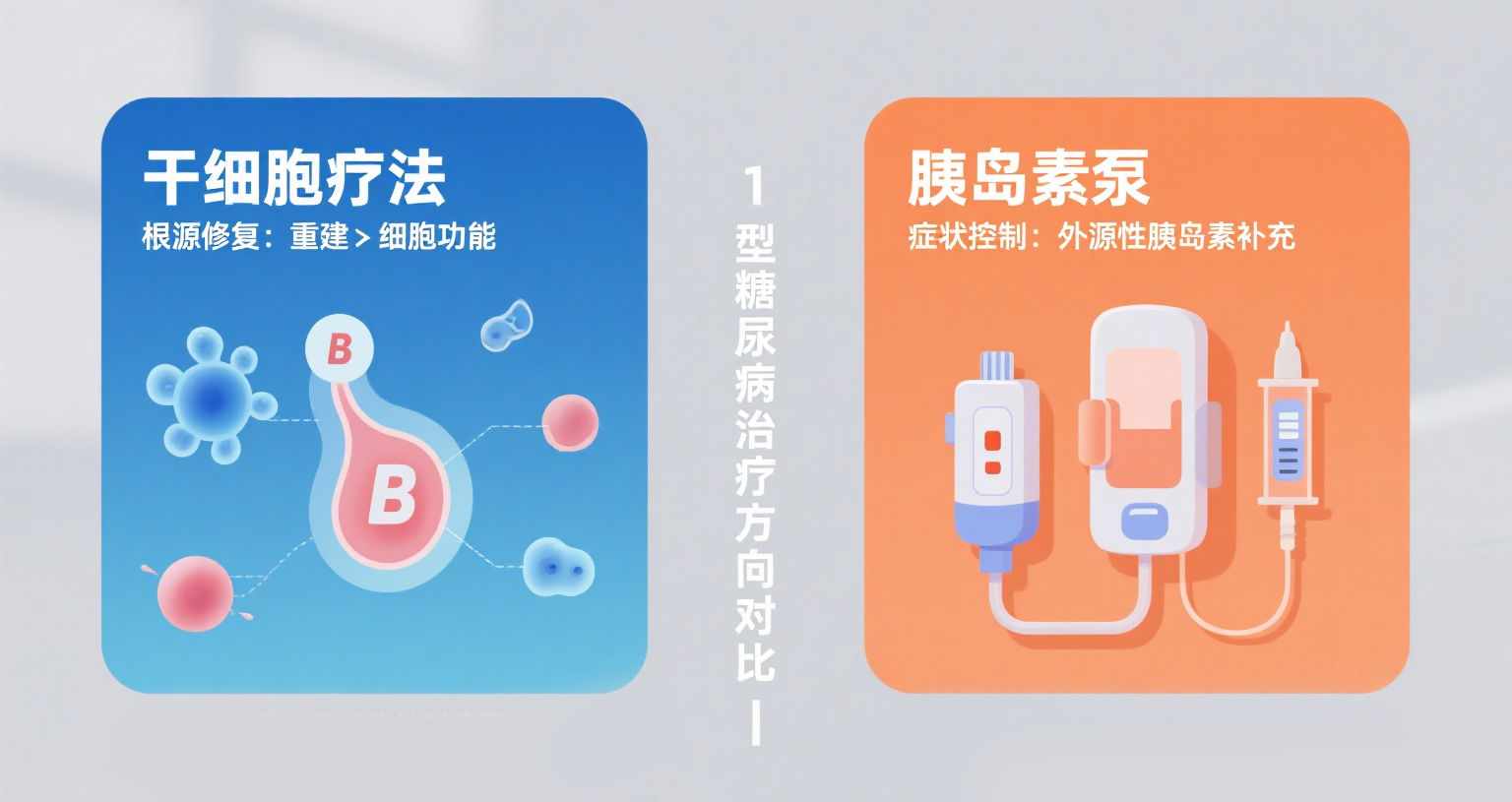 干细胞疗法vs胰岛素泵|1型糖尿病的未来治疗方向对比 干细胞疗法vs胰岛素泵|1型糖尿病的未来治疗方向对比