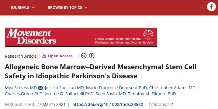 同种异体骨髓间充质干细胞治疗特发性帕金森病的安全性