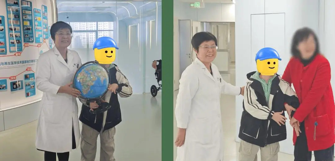 刘晶教授代表团队向毛毛赠送了一台AR地球仪