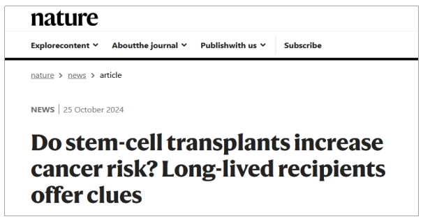 干细胞移植会增加癌症风险吗？长寿接受者提供线索