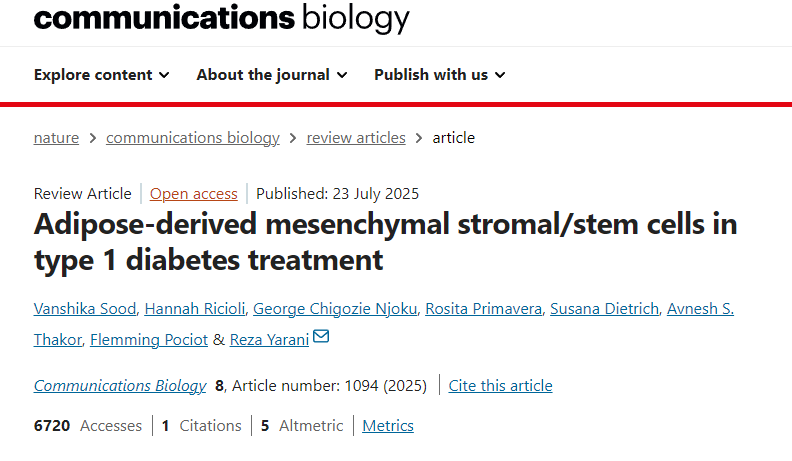 脂肪来源间充质干细胞在1型糖尿病治疗中的应用