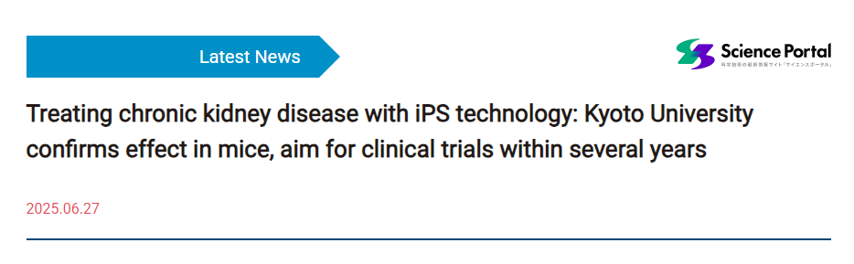 利用iPS技术治疗慢性肾病:京都大学证实其在小鼠身上有效,计划在几年内开展临床试验 利用iPS技术治疗慢性肾病:京都大学证实其在小鼠身上有效,计划在几年内开展临床试验