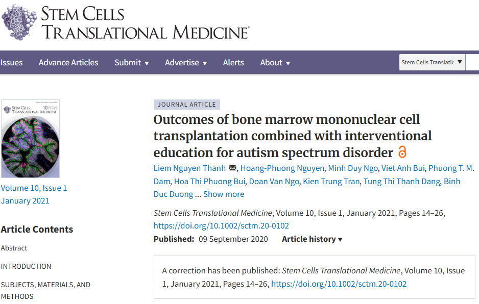 骨髓单核细胞移植联合干预教育治疗自闭症谱系障碍的疗效