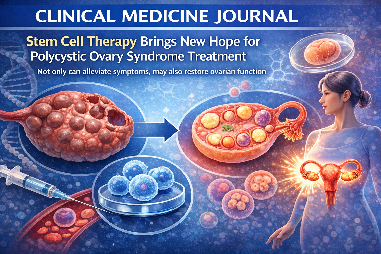 干细胞治疗为多囊卵巢综合征带来新希望:不仅能缓解症状,还能恢复卵巢功能