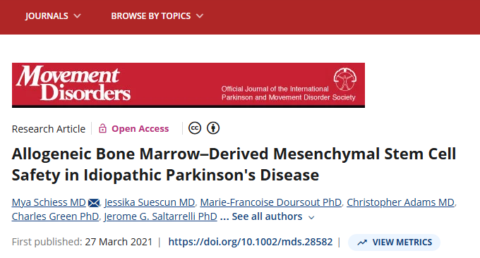 异体骨髓间充质干细胞治疗特发性帕金森病的安全性 异体骨髓间充质干细胞治疗特发性帕金森病的安全性