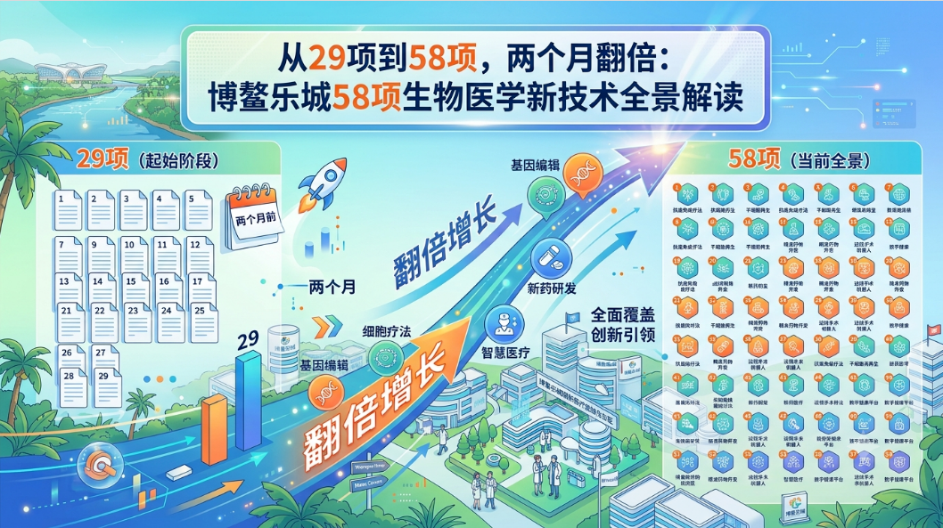从29项到58项,两个月翻倍:博鳌乐城58项生物医学新技术全景解读 从29项到58项,两个月翻倍:博鳌乐城58项生物医学新技术全景解读