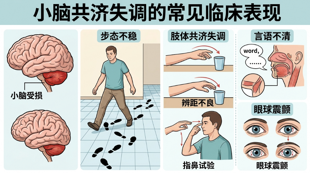 小脑共济失调的常见临床表现